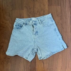 PacSun Light Blue High-Rise Denim Shorts